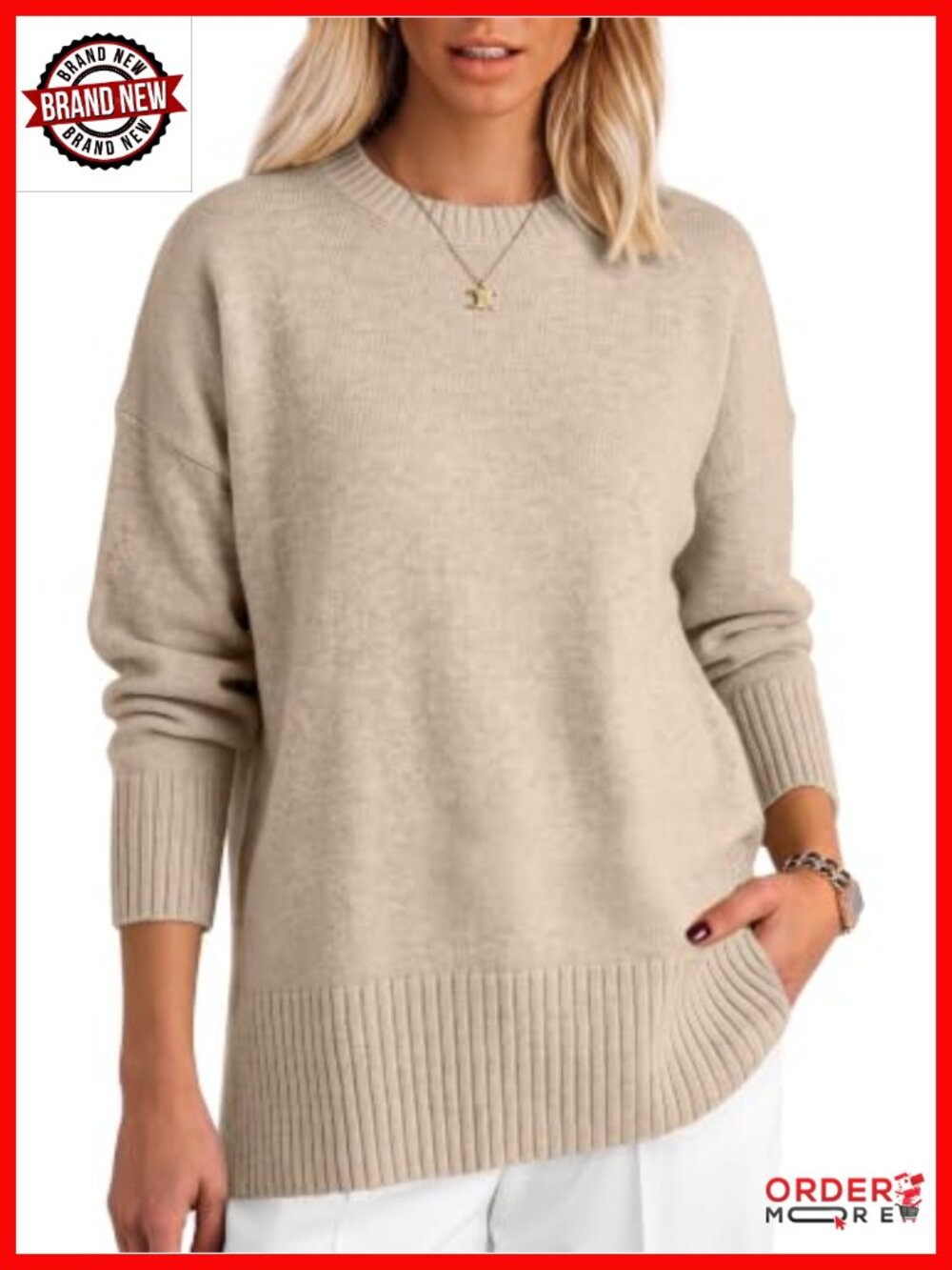 Womens Oversized Batwing Sweater Loose Fit Pullover Fall Winter
